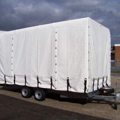 Litong gute Festigkeit wasserdicht angepasste weiße PVC-beschichtete Tarpaulin-Lkw-Lkw-Abdeckung