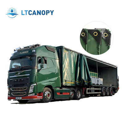 Litong Hochwertige Ripstop-Plane, dunkelgrüne Farbe, PVC-beschichtet, wasserdicht für LKW, LKW-Abdeckung, Plane, PVC-Seitenwand