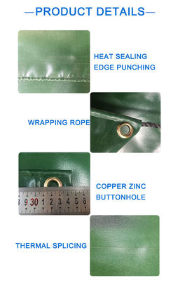Litong Hochwertige Ripstop-Plane, dunkelgrüne Farbe, PVC-beschichtet, wasserdicht für LKW, LKW-Abdeckung, Plane, PVC-Seitenwand
