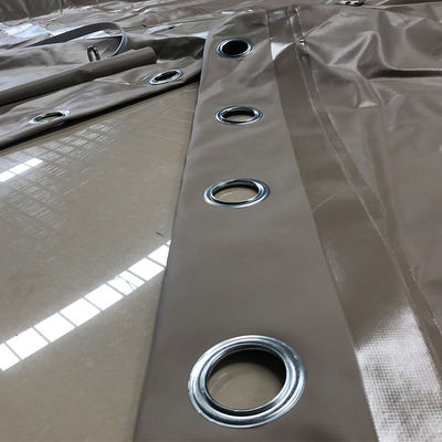 Litong China Factory Khaki-Fahrzeugdeckung Großhandel Schwerlast-Platten PVC-beschichtete Tarpaulin-LKW-Deckung
