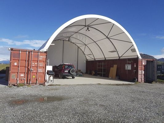 Litong Hochwertige PVC-Kuppel Industrie-Schifffahrt Container Schutz Schuppen Lagerausrüstung Container Dach