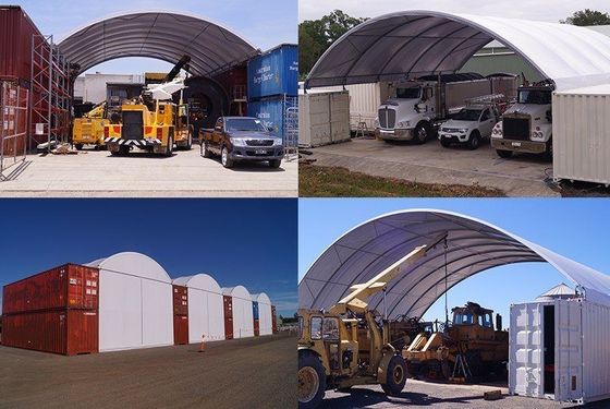 Litong Hochwertige PVC-Kuppel Industrie-Schifffahrt Container Schutz Schuppen Lagerausrüstung Container Dach