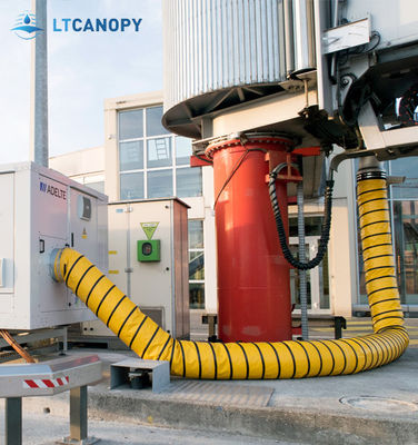 Litong Flexibler PVC-Luftschlauch, schwer entflammbarer PVC-Ventilationskanal für Flughäfen