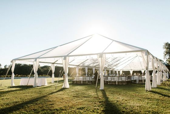 Litong Hochfeste weiße PVC-Planen-Eventzelte Outdoor-Hochzeitsparty 20x40 mit Seitenvorhang