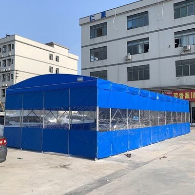 Litong Große mobile Push-Pull Canopy Außententelt Rückziehbares Zelt Klappkante Sonnenschirm Parkhütte