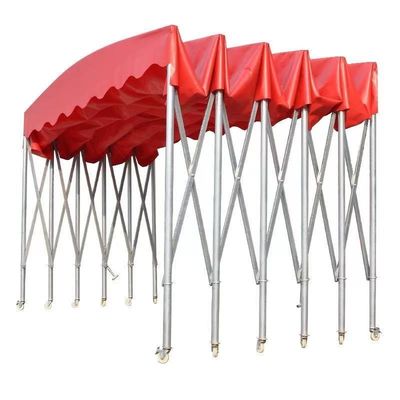 Litong Große mobile Push-Pull Canopy Außententelt Rückziehbares Zelt Klappkante Sonnenschirm Parkhütte