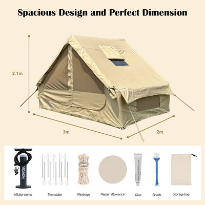 Aufblasbares Campingzelt aus 600D Oxford-Gewebe mit strapazierfähigem, wasserdichtem Stoff für Outdoor-Abenteuer